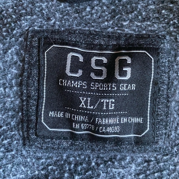 Champs Sports Gear Gray Zip Up Hoodie - Picture 3 of 7